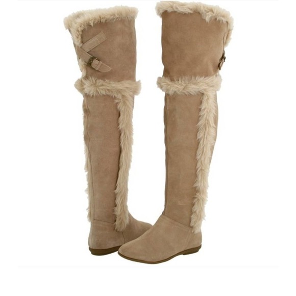 Aldo Chirdon Thigh High Faux Fur Boots - Picture 1 of 4